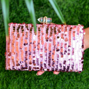 Party Clutch with Designer Clasp Pink clutchcraft.in