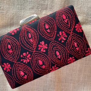 “Experience the Rich Cultural Heritage of India with Our Pink Kantha Clutch