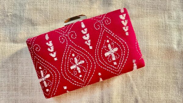 Red Colour Kantha collections clutchcraft
