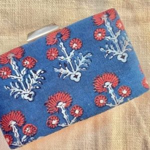 "Carry a Piece of Tradition Everywhere You Go with our Blue Ajrakh Clutch"
