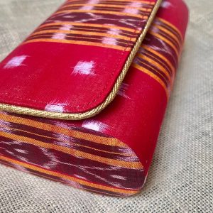 Red Sambalpuri Clutches: Weaving Stories of Tradition
