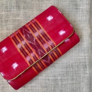 Red Sambalpuri Clutches: Weaving Stories of Tradition