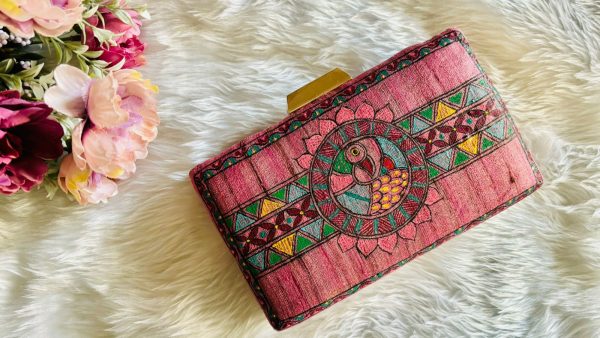 clutch craft pink tussar collection