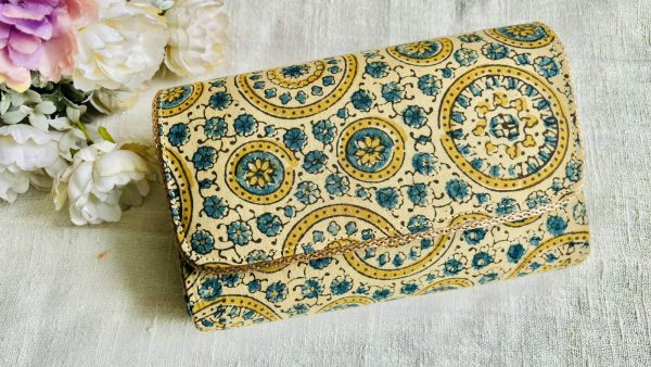 "Carry a Piece of Tradition Everywhere You Go with our Off White Ajrakh Clutch" - Image 2