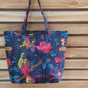 Kantha Navy Blue tote bag