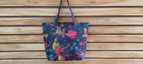 Kantha Navy Blue tote bag